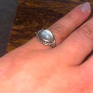 Moonstone silver ring - womens size 9